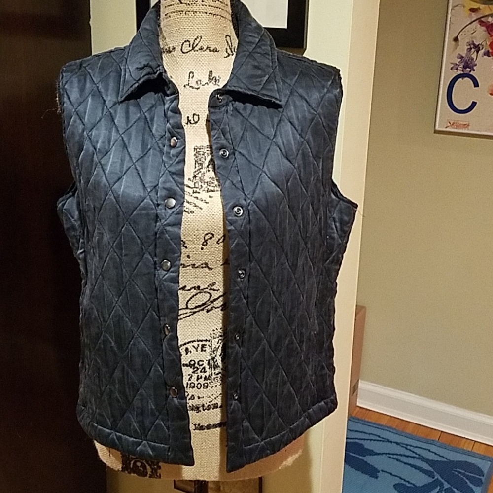 Black Marissa Cristina Button Down Vest